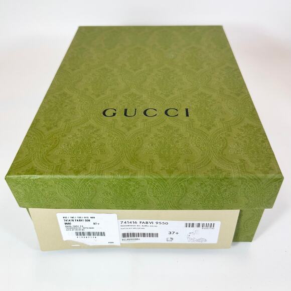 Gucci Woven GG Espadrille Wedge Heel - Women’s 7.5 - Picture 8 of 8